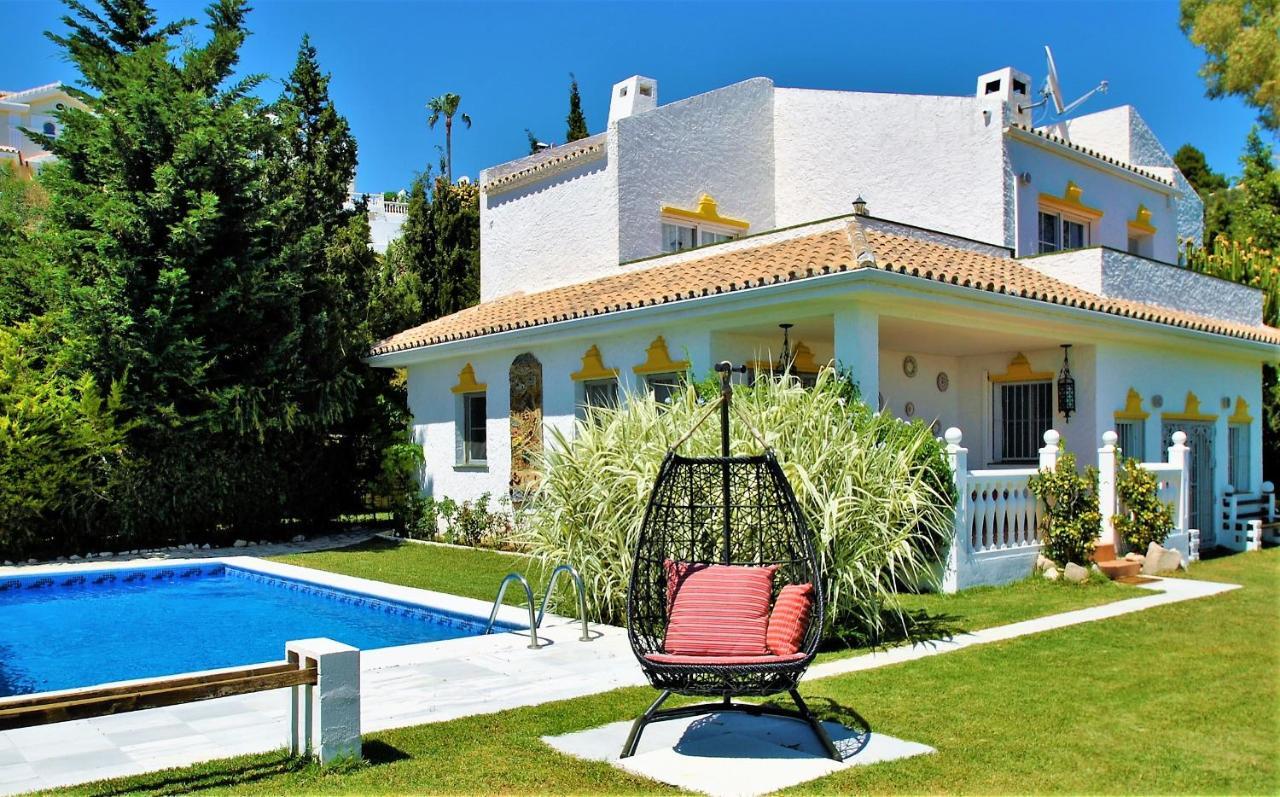 Holiday Villa In 10 Min From Fuengirola Beach With Sea Views Pool Bbq Parking Wifi Aircon Big Garden Mijas Extérieur photo